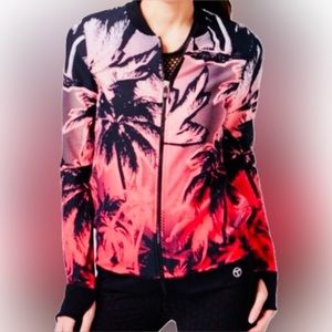 Anthropologie Trina Turk Recreation Palm Beach Activewear Zip Jacket Size XS